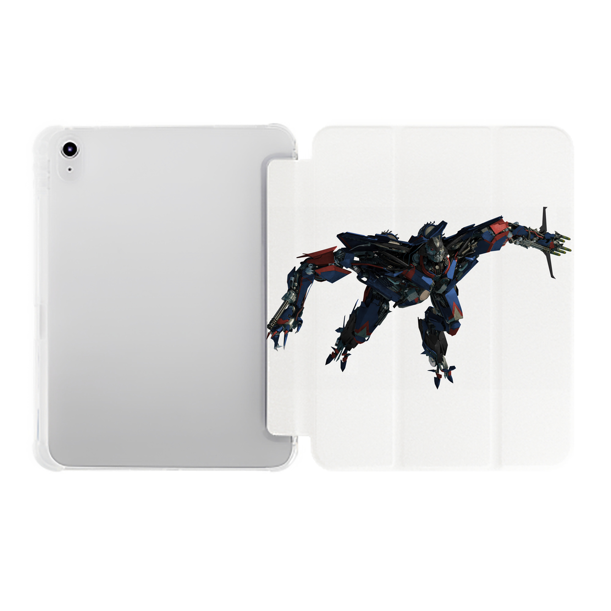 （画像用） Transformers トランスフォーマー IPad ケース ペン収納付き 三つ折りスタンド PUレザー×シリコン 対応機種9.5/10.5/10.9インチ